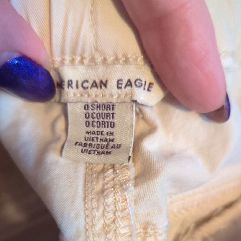 AMERICAN EAGLE Drawstring Cargo Pants 0 Short NWT - Picture 9 of 13